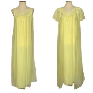 Vintage 50’s Radcliffe peignoir nightgown set, S